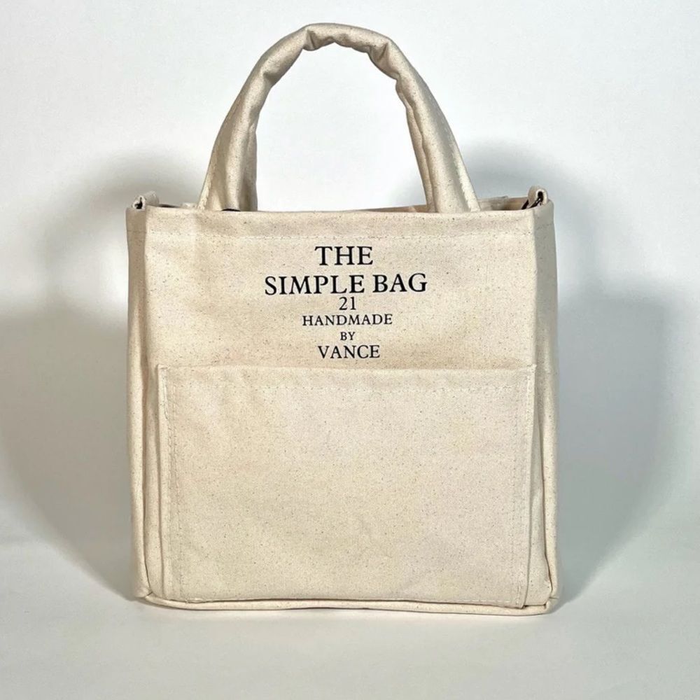 The Simple Bag 21 Handmade by Vance Cream Color Nwt